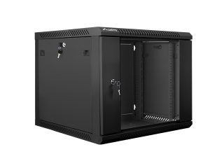 Lanberg rack cabinet 19" wall-mount 9U / 600x600 for self-assembly (flat pack), black