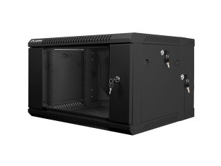 Lanberg rack cabinet 19" double-section wall-mount 6U / 600x600 for self-assembly (flat pack), black