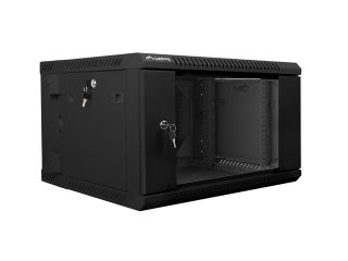 Lanberg rack cabinet 19" double-section wall-mount 6U / 600x600 for self-assembly (flat pack), black
