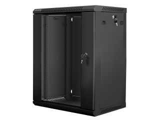 LANBERG комуникационен шкаф 19" за стенен монтаж 15U / 600x450 за самостоятелно сглобяване (плосък пакет), черен