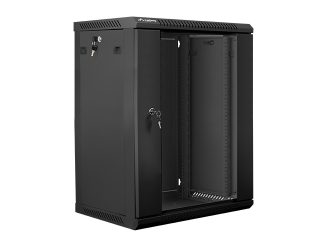 LANBERG комуникационен шкаф 19" за стенен монтаж 15U / 600x450 за самостоятелно сглобяване (плосък пакет), черен