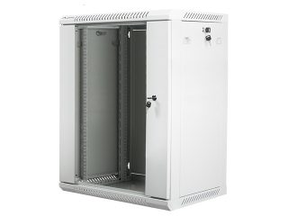 Lanberg rack cabinet 19" wall-mount 15U / 600x450 for self-assembly (flat pack), grey