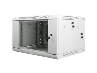 Lanberg rack cabinet 19” double-section wall-mount 6U / 600x600 for self-assembly (flat pack), grey