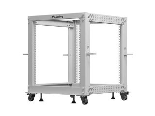Lanberg отворен шкаф 19" 12U 600x600-1100 регулируем, сив