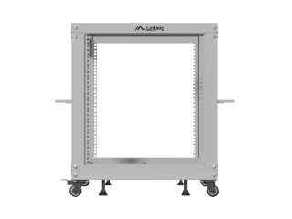 Lanberg отворен шкаф 19" 12U 600x600-1100 регулируем, сив