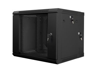 Lanberg rack cabinet 19" double-section wall-mount 9U / 600x600 for self-assembly (flat pack), black