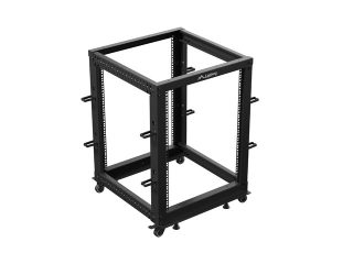 Lanberg отворен шкаф 19" 15U 600x600-1100 регулируем, черен