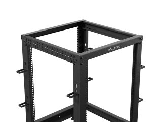 Lanberg отворен шкаф 19" 15U 600x600-1100 регулируем, черен