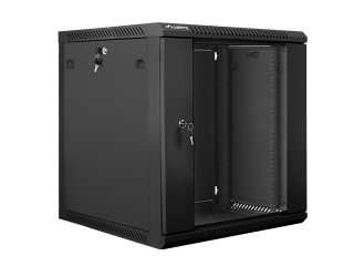Lanberg rack cabinet 19" wall-mount 12U / 600x600 for self-assembly (flat pack), black