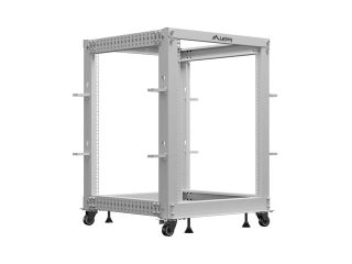 Lanberg отворен шкаф 19" 15U 600x600-1100 регулируем, сив