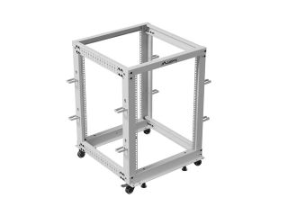 Lanberg отворен шкаф 19" 15U 600x600-1100 регулируем, сив