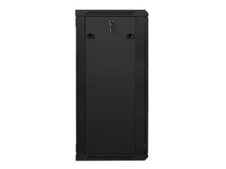 LANBERG комуникационен шкаф 19" за стенен монтаж 22U / 600x450 за самостоятелно сглобяване (плосък пакет), черен