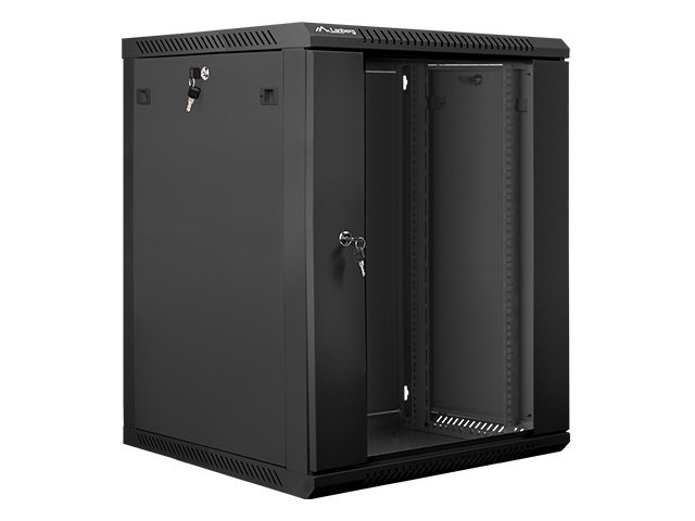 Lanberg rack cabinet 19" wall-mount 15U / 600x600 for self-assembly (flat pack), black
