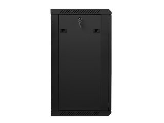 Lanberg rack cabinet 19" wall-mount 18U / 600x450 for self-assembly (flat pack), black