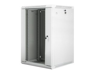 LANBERG комуникационен шкаф 19" стенен 18U / 600x600 за самостоятелно сглобяване (плосък пакет), сив