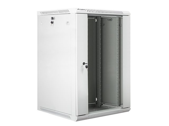 LANBERG комуникационен шкаф 19" стенен 18U / 600x600 за самостоятелно сглобяване (плосък пакет), сив