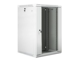 LANBERG комуникационен шкаф 19" стенен 18U / 600x600 за самостоятелно сглобяване (плосък пакет), сив