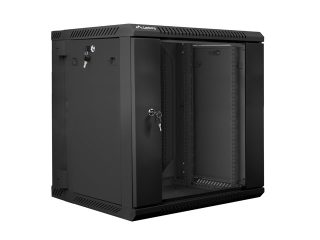 LANBERG комуникационен шкаф 19" двусекционен стенен 12U / 600x600 за самостоятелно сглобяване (плосък пакет), черен