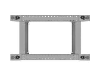 Lanberg отворен шкаф 19" 27U 600x800, сив