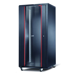 Formrack 19" свободностоящ шкаф 26U 600/600мм, височина: 1321мм, товароносимост: 600 кг, предна врата от закалено стъкло, неотваряеми страни