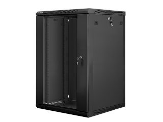 Lanberg rack cabinet 19" wall-mount 18U / 600x600 for self-assembly (flat pack), black