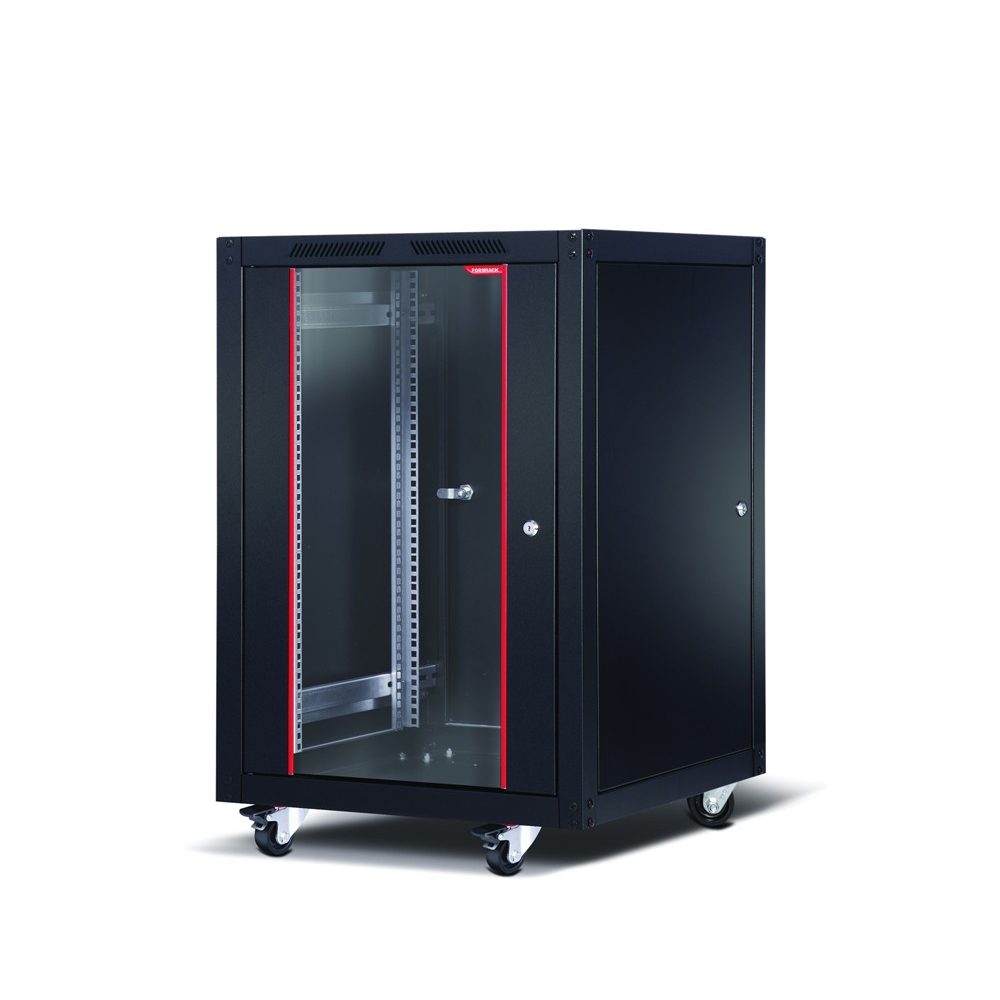 Formrack 19" свободностоящ шкаф 20U 600/1000mm, височина: 1118 mm, товароносимост: 600 kg, предна врата от закалено стъкло, отваряеми заключващи се страни и заден панел (без група колела/крака)