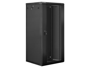 Lanberg rack cabinet 19" wall-mount 27U / 600x600 for self-assembly (flat pack), black