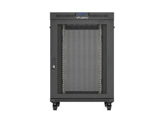 Lanberg rack cabinet 19" free-standing 22U/800x800 (flat pack) with mesh door lcd black v2