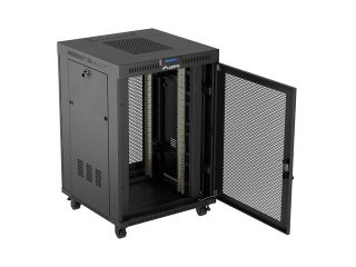 Lanberg rack cabinet 19" free-standing 22U/800x800 (flat pack) with mesh door lcd black v2