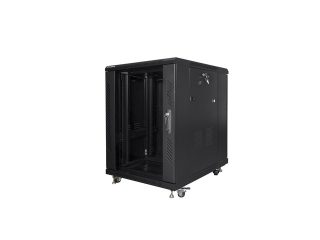 LANBERG комуникационен шкаф 19" свободностоящ 15U/600x800 (плосък пакет) черен