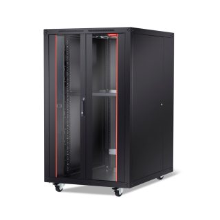Formrack 19" Стоящ шкаф 32U 800/800mm, височина: 1651 mm, товароносимост: 600 kg, предна врата от закалено стъкло, отваряеми заключващи се страни и гръб (не включва група колела/крака)