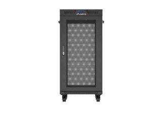 Lanberg Rack Cabinet 19" Free-Standing 24U/600X600 (Flat Pack) With Mesh Door LCD Black V2