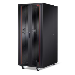 Formrack 19" Стоящ комуникационен шкаф 36U 800/800мм, височина: 1829 мм, товароносимост: 600 кг, предна врата от закалено стъкло, отваряеми заключващи се страни и заден панел (без група колела/крака)