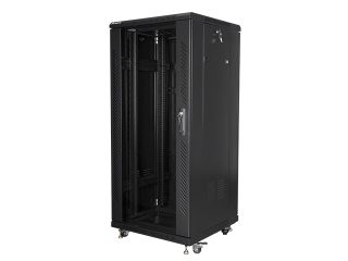 LANBERG комуникационен шкаф 19" свободностоящ 27U / 600x600, самостоятелно сглобяване, черен