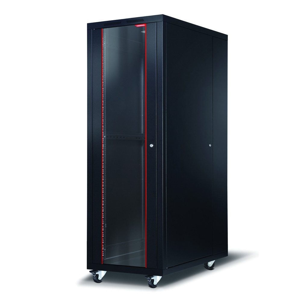 Formrack 19" свободностоящ шкаф 36U 600/1000mm, височина: 1831 mm, товароносимост: 600 kg, предна врата от закалено стъкло, отваряеми заключващи се страни и заден панел (не включва група ролки/крака)