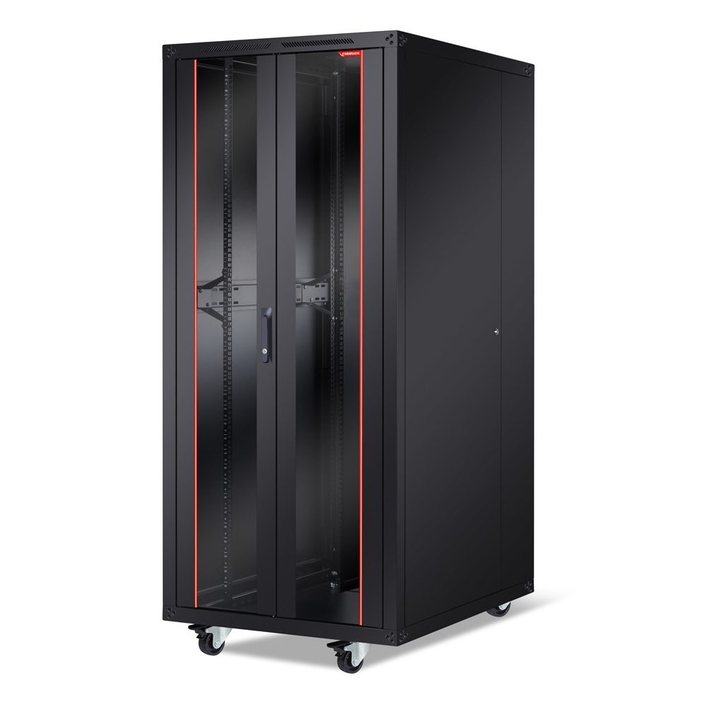 Formrack 19" Стоящ шкаф 36U 800/1000mm, височина: 1829 mm, товароносимост: 600 kg, предна врата от закалено стъкло, отваряеми заключващи се страни и гръб (не включва колела/крака)