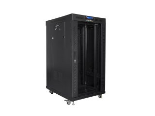 Lanberg rack cabinet 19" free-standing 22U/600x800 (flat pack) with glass door lcd black v2