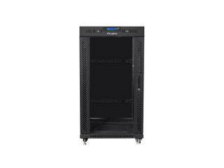 Lanberg rack cabinet 19" free-standing 22U/600x800 (flat pack) with glass door lcd black v2