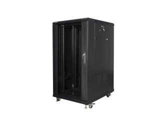 LANBERG комуникационен шкаф 19" свободностоящ 22U/600x800 (плосък пакет) черен