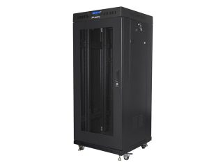 Lanberg rack cabinet 19" free-standing 27U/600x600 (flat pack) with mesh door lcd black v2