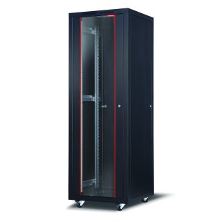 Formrack 19" Стоящ шкаф 36U 800/800мм, височина: 1831 мм, товароносимост: 600 кг, предна врата от закалено стъкло, отваряеми заключващи се страни и заден панел (не включва група колела/крака)