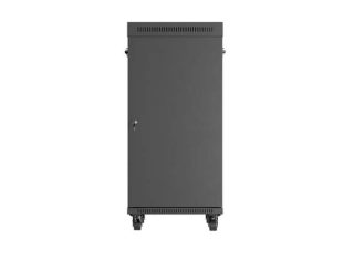 Lanberg Rack Cabinet 19" Free-Standing 24U/600X800 (Flat Pack) With Glass Door LCD Black V2