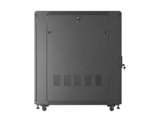 LANBERG Сървърен шкаф 19" свободностоящ 22U/600X1000 (Flat Pack) с мрежеста врата, черен