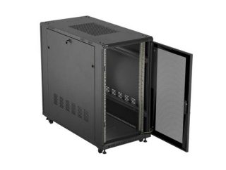 Lanberg Rack Cabinet 19" Free-Standing 22U/600X1200 (Flat Pack) With Mesh Door Black