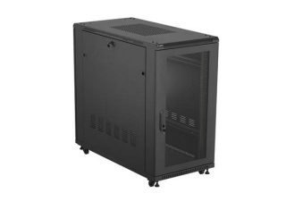 Lanberg Rack Cabinet 19" Free-Standing 22U/600X1200 (Flat Pack) With Mesh Door Black