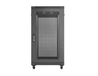 Lanberg Rack Cabinet 19" Free-Standing 22U/600X1200 (Flat Pack) With Mesh Door Black