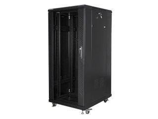 LANBERG комуникационен шкаф 19" свободностоящ 27U / 600x800, самостоятелно сглобяем, черен
