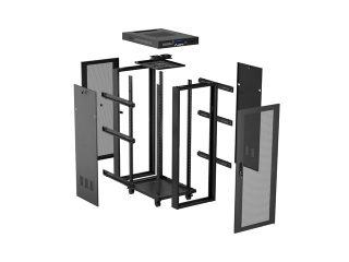 LANBERG rack cabinet 19" свободностоящ 32U/600X600 (FLAT PACK) с мрежеста врата LCD черен