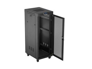 LANBERG комуникационен шкаф 19" свободностоящ 32U/600X800 (FLAT PACK) с мрежеста врата LCD черен