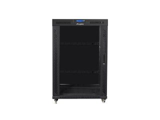 Lanberg rack cabinet 19" free-standing 22U/800x1000 (flat pack) with mesh door lcd black v2